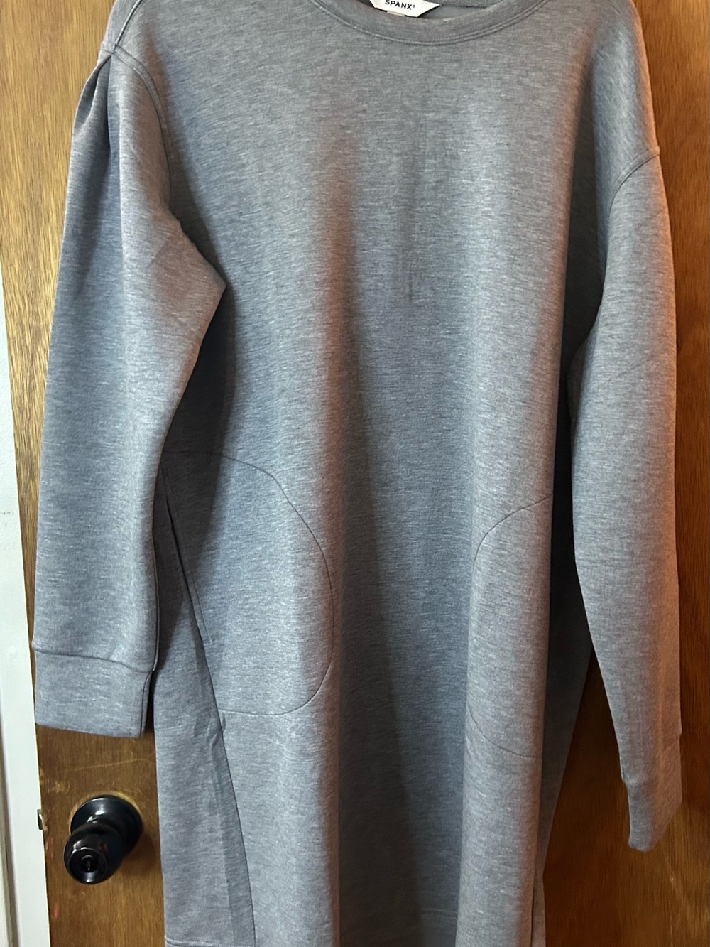 SPANX AirEssentials Crewneck Tunic | Heather Gray | Size Large 🩶